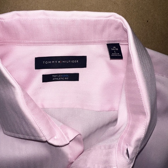 Tommy Hilfiger THFlexCool Athletic Fit Dress Shirt – Size 16 / 34-35 - Picture 2 of 7